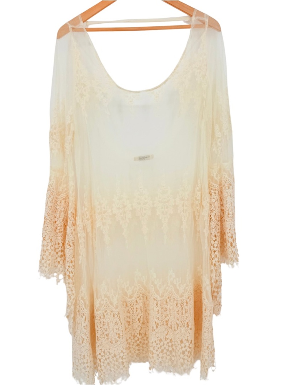 Gypsy Junkies NWT Boho Lace Sheer Dress CoverUp OS Fairycore Festival Hippie